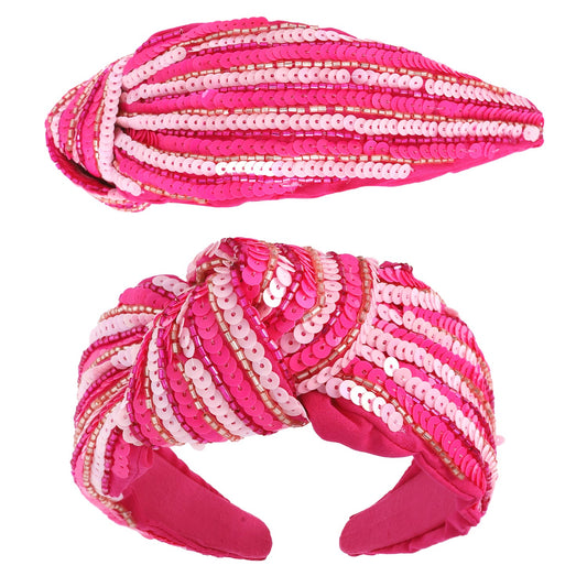 Pink Sequin Headband
