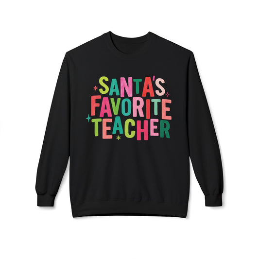 Santa's Favorite Teacher Crewneck Sweatshirt