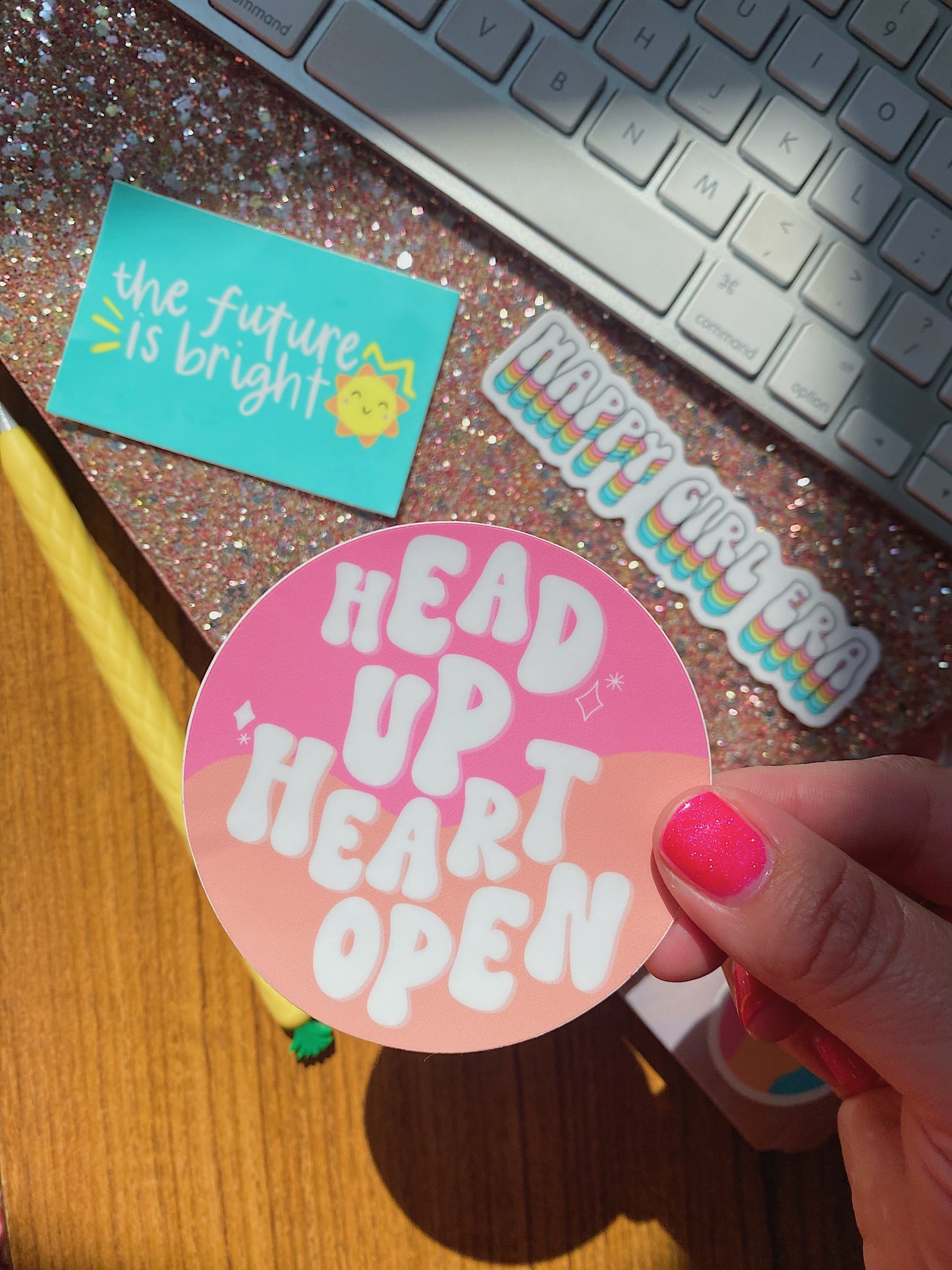 Head Up, Heart Open Sticker