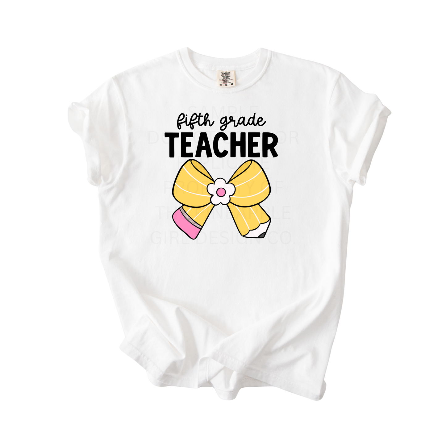5th Grade Teacher Bow Tee