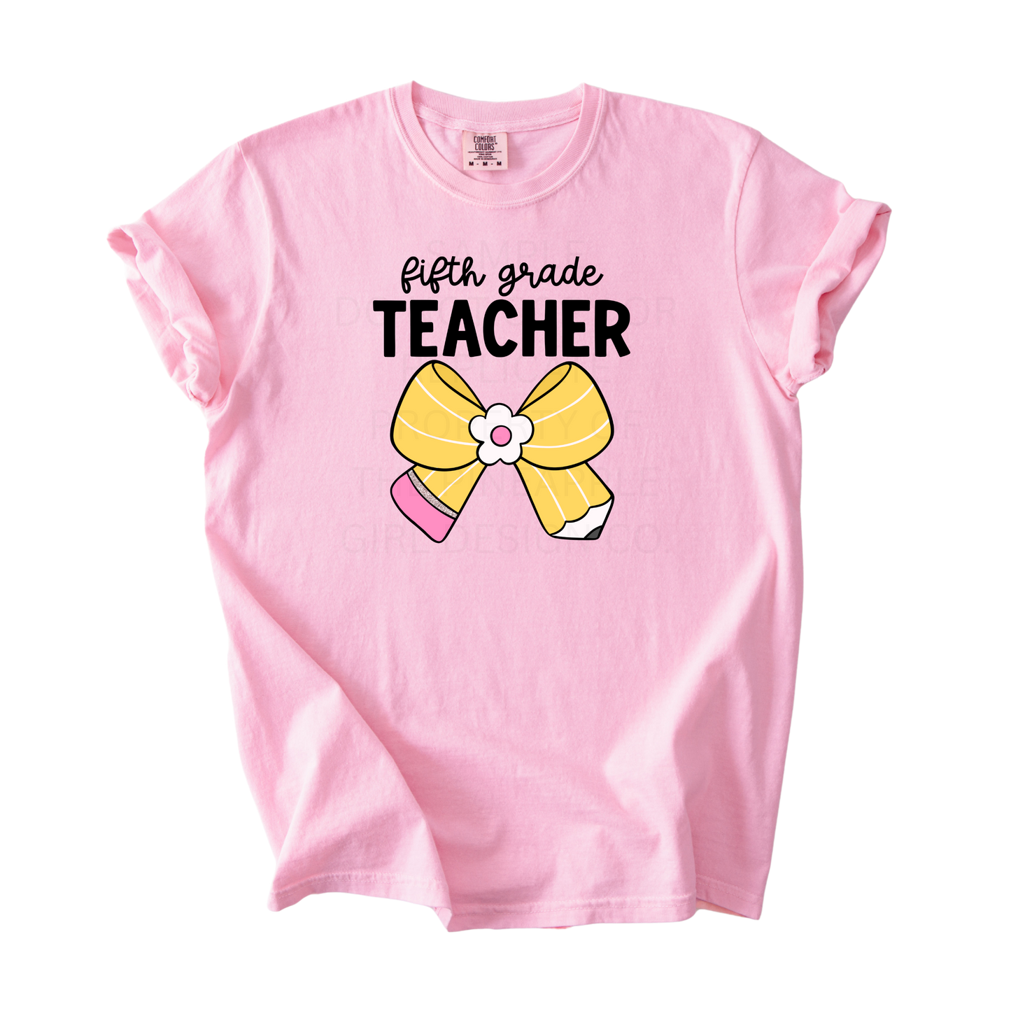 5th Grade Teacher Bow Tee