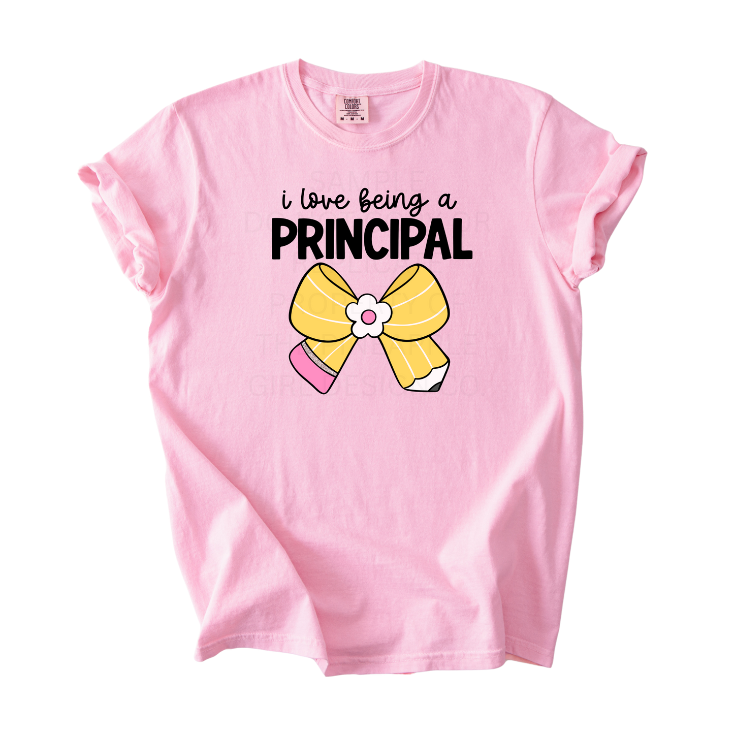 I Love Being A Principal Bow Tee
