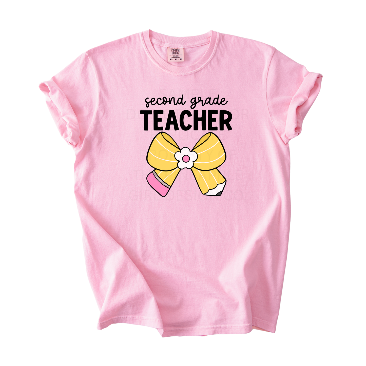 2nd Grade Teacher Bow Tee
