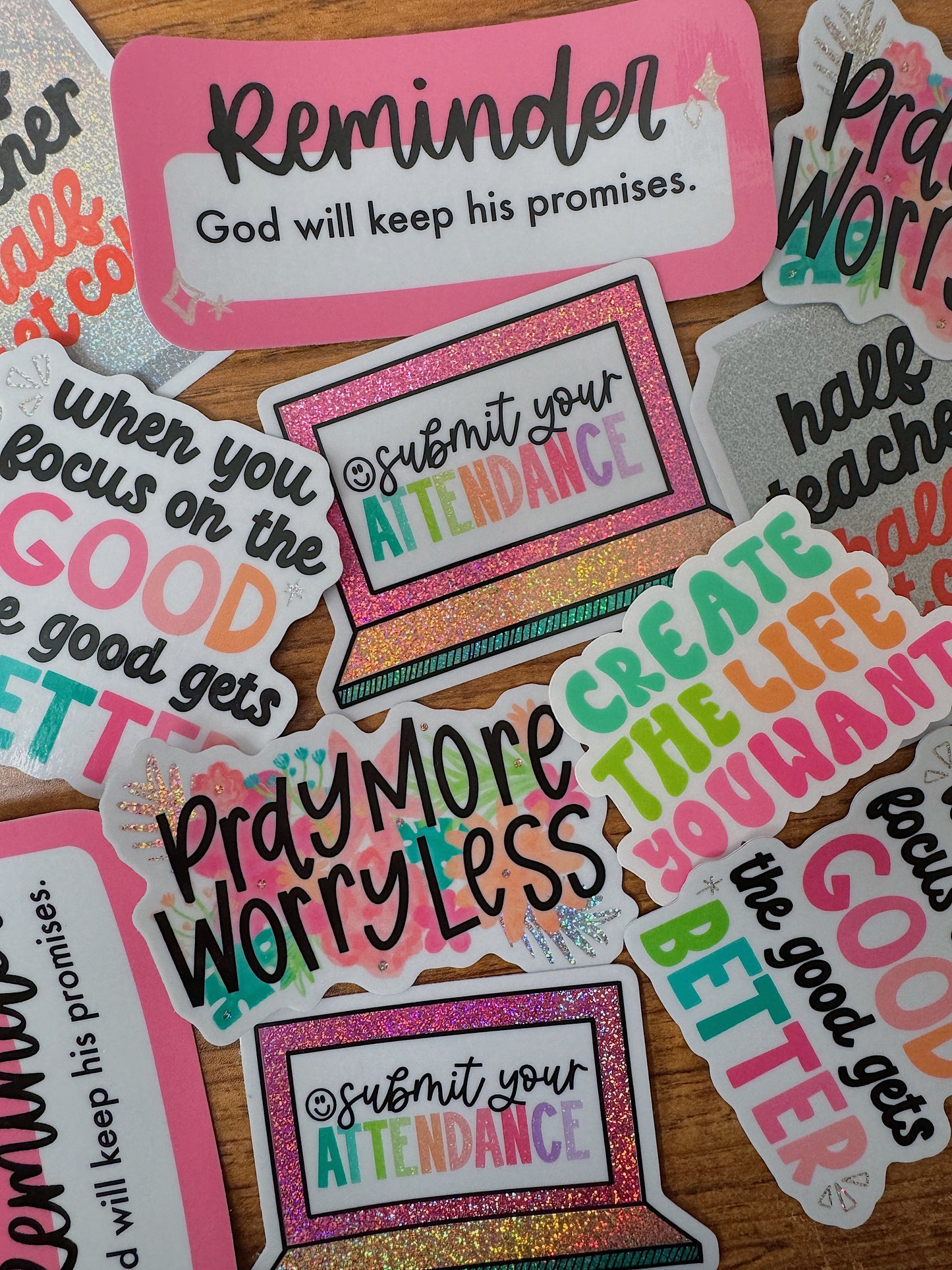 Focus on the Good | Glitter Sticker