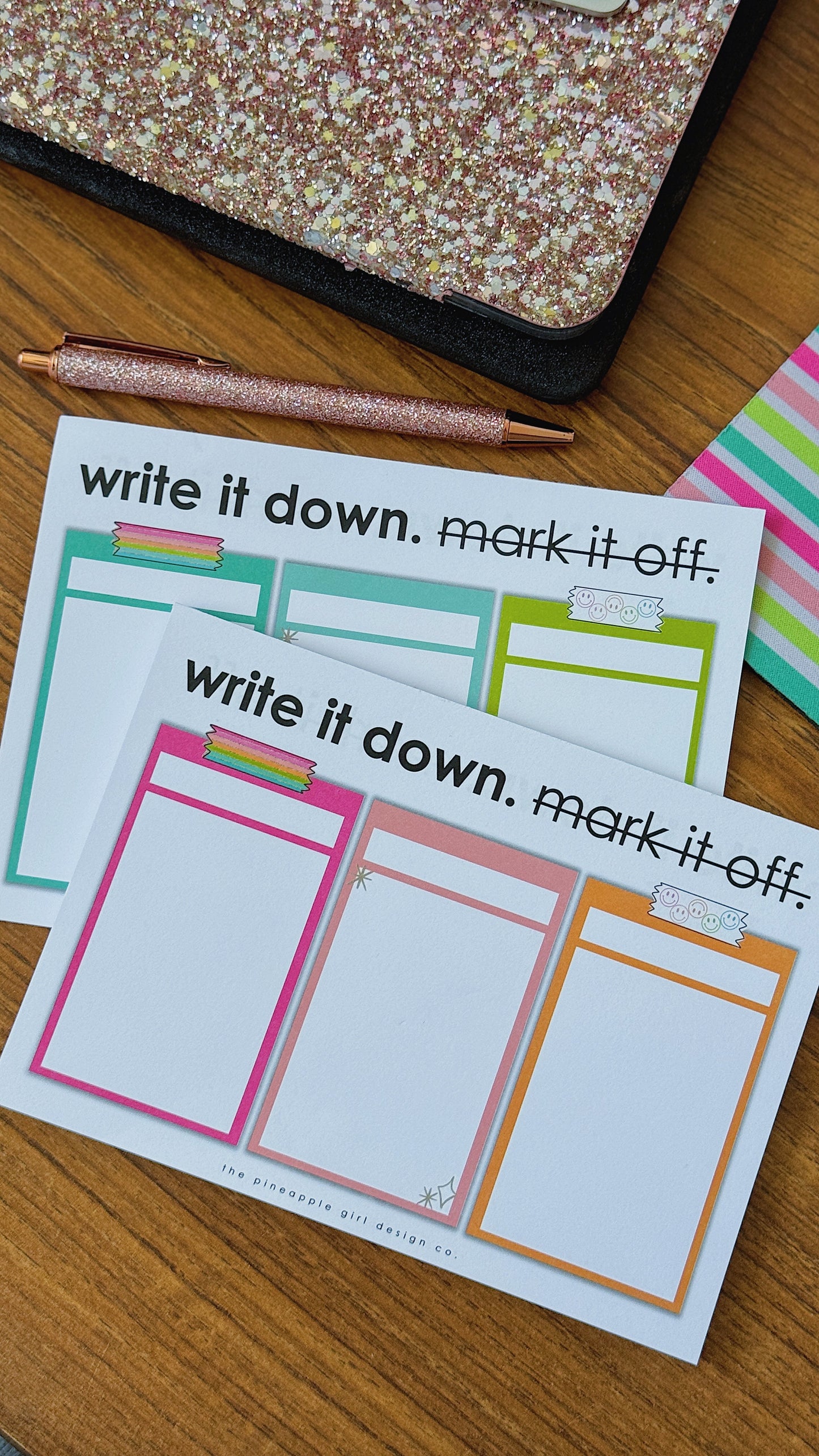 Write it Down, Mark it Off | Double-Sided Note Pad