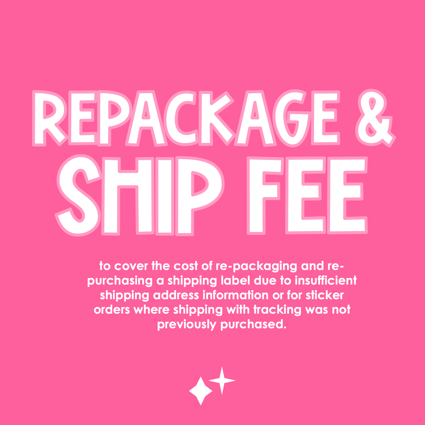 Re-Package & Re-Ship Fee