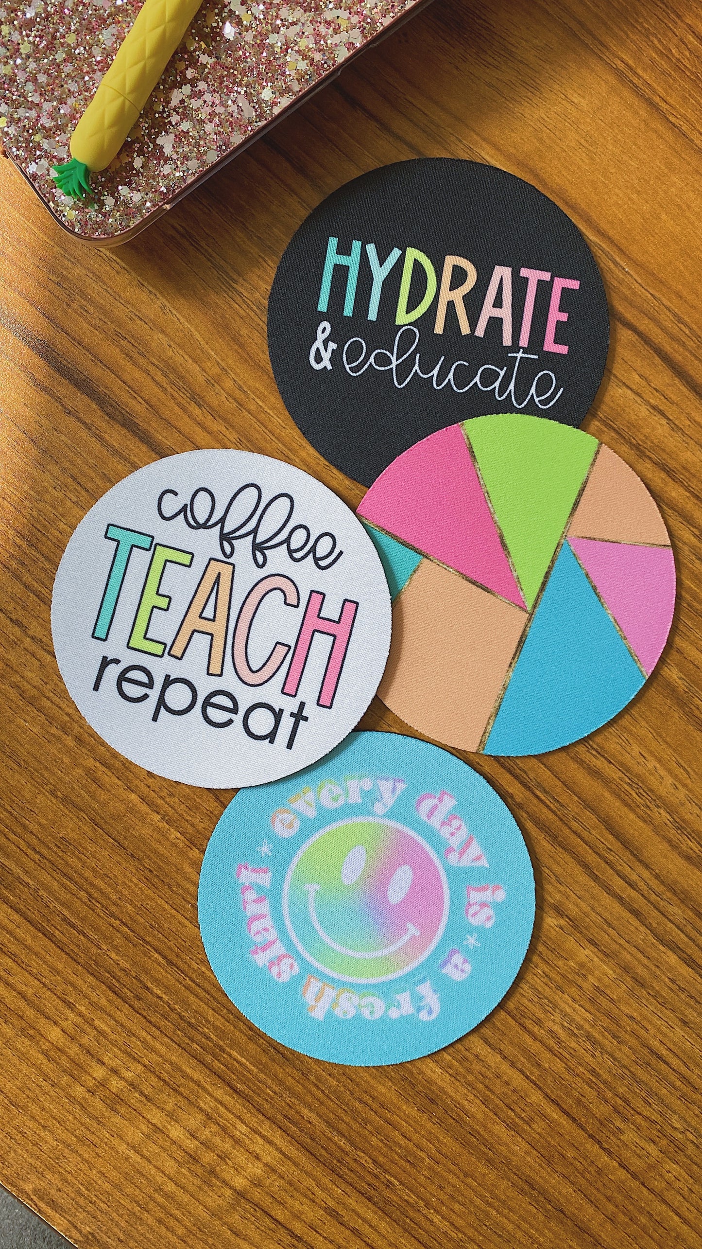 Coffee, Teach, Repeat Coaster
