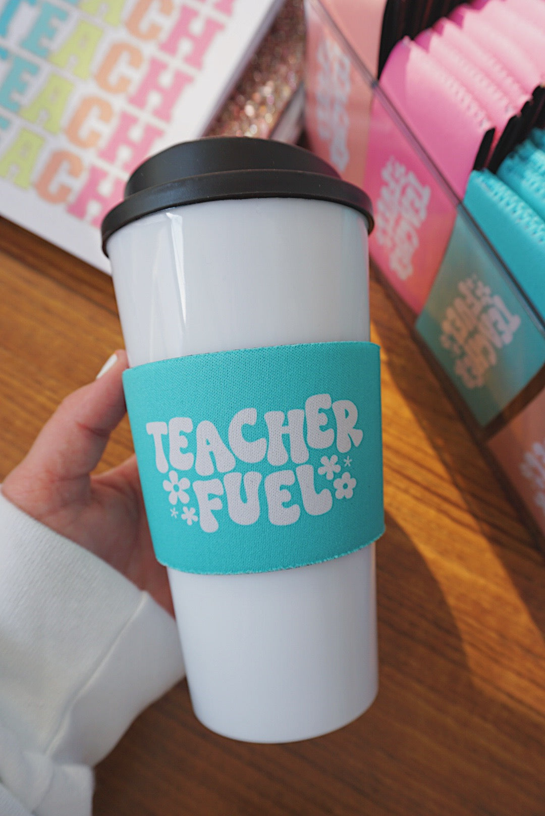 Teacher Fuel Coffee Sleeve | 5 Color Options
