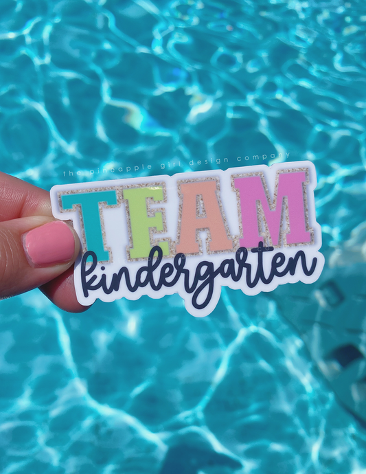 Team Kindergarten Sticker | Varsity Collection