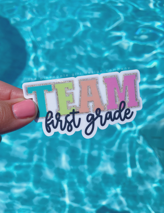 Team First Grade Sticker | Varsity Collection