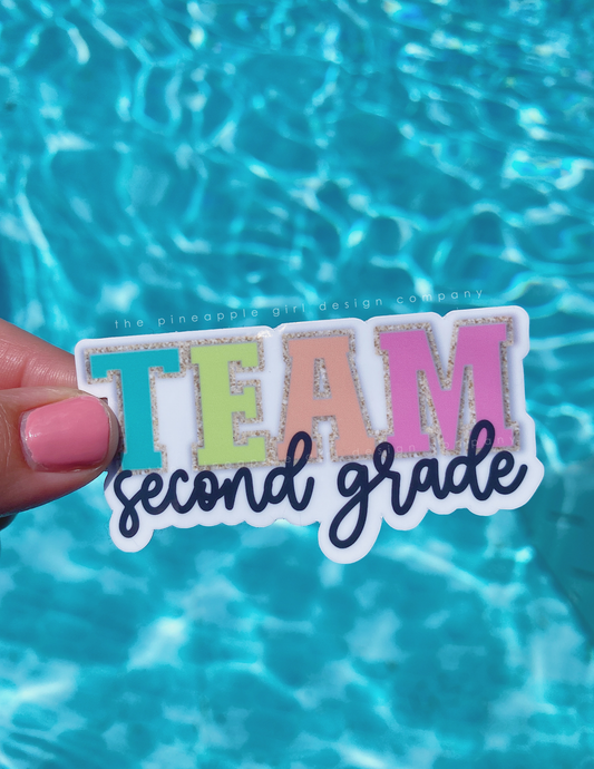 Team Second Grade Sticker | Varsity Collection