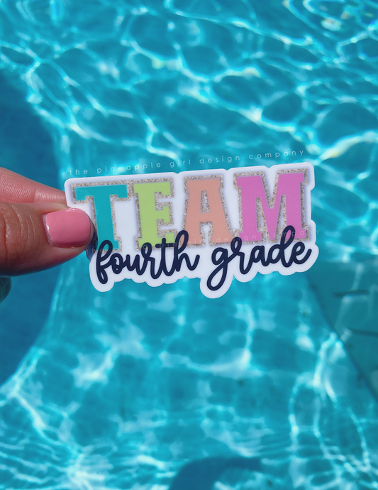 Team Fourth Grade Sticker | Varsity Collection