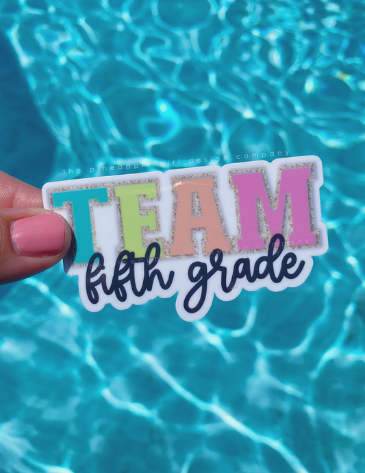 Team Fifth Grade Sticker | Varsity Collection