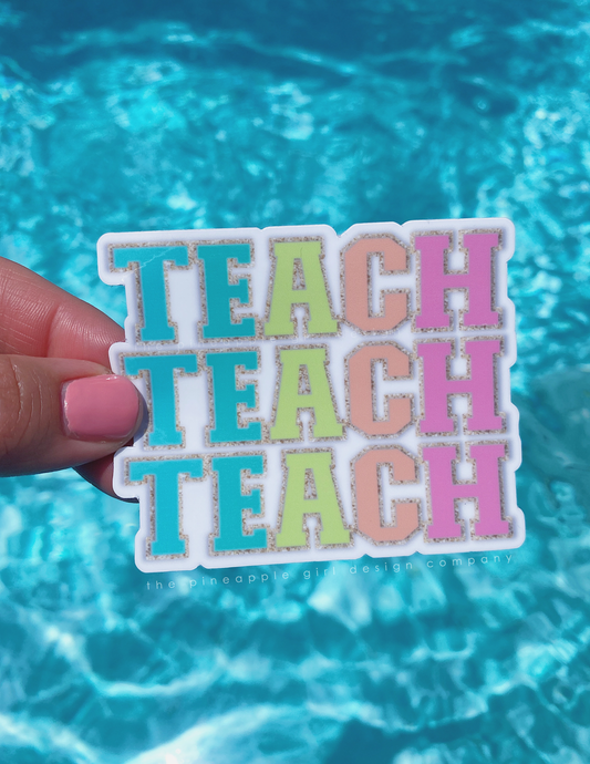 Teach x3 Sticker | Varsity Collection