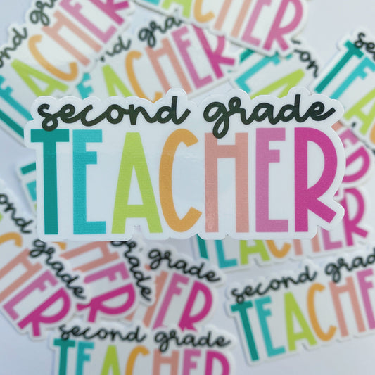 Second Grade Teacher Sticker