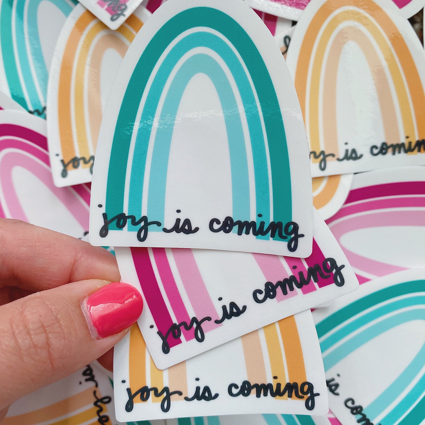 Joy is Coming Sticker