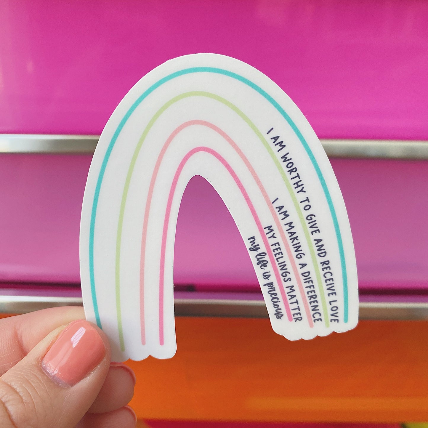 Rainbow Affirmations Sticker