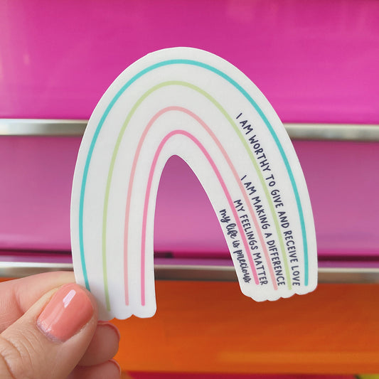 Rainbow Affirmations Sticker