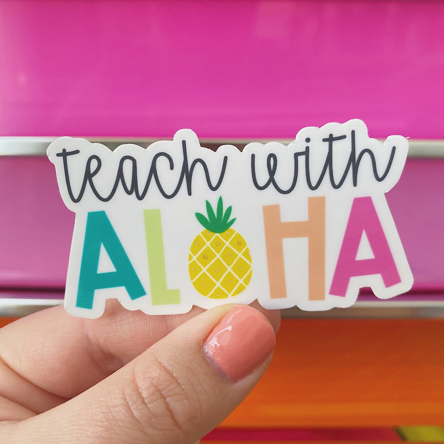 Teach with Aloha Sticker