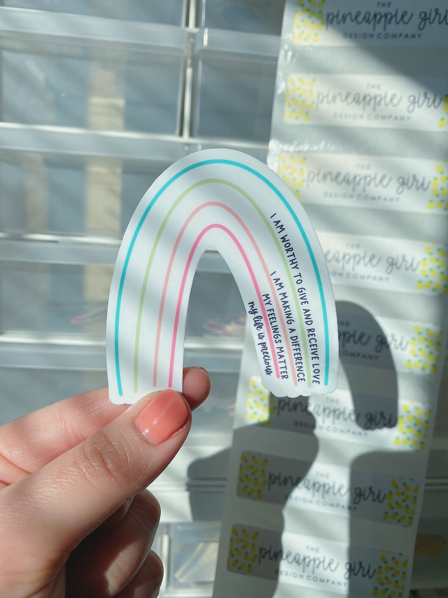 Rainbow Affirmations Sticker