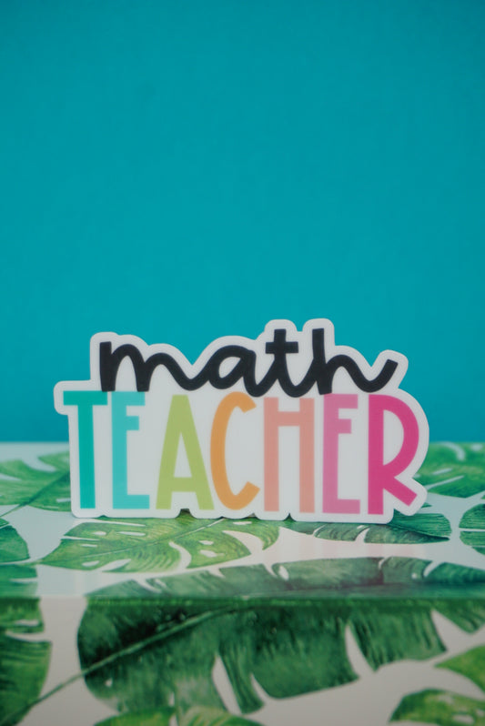 Math Teacher Sticker