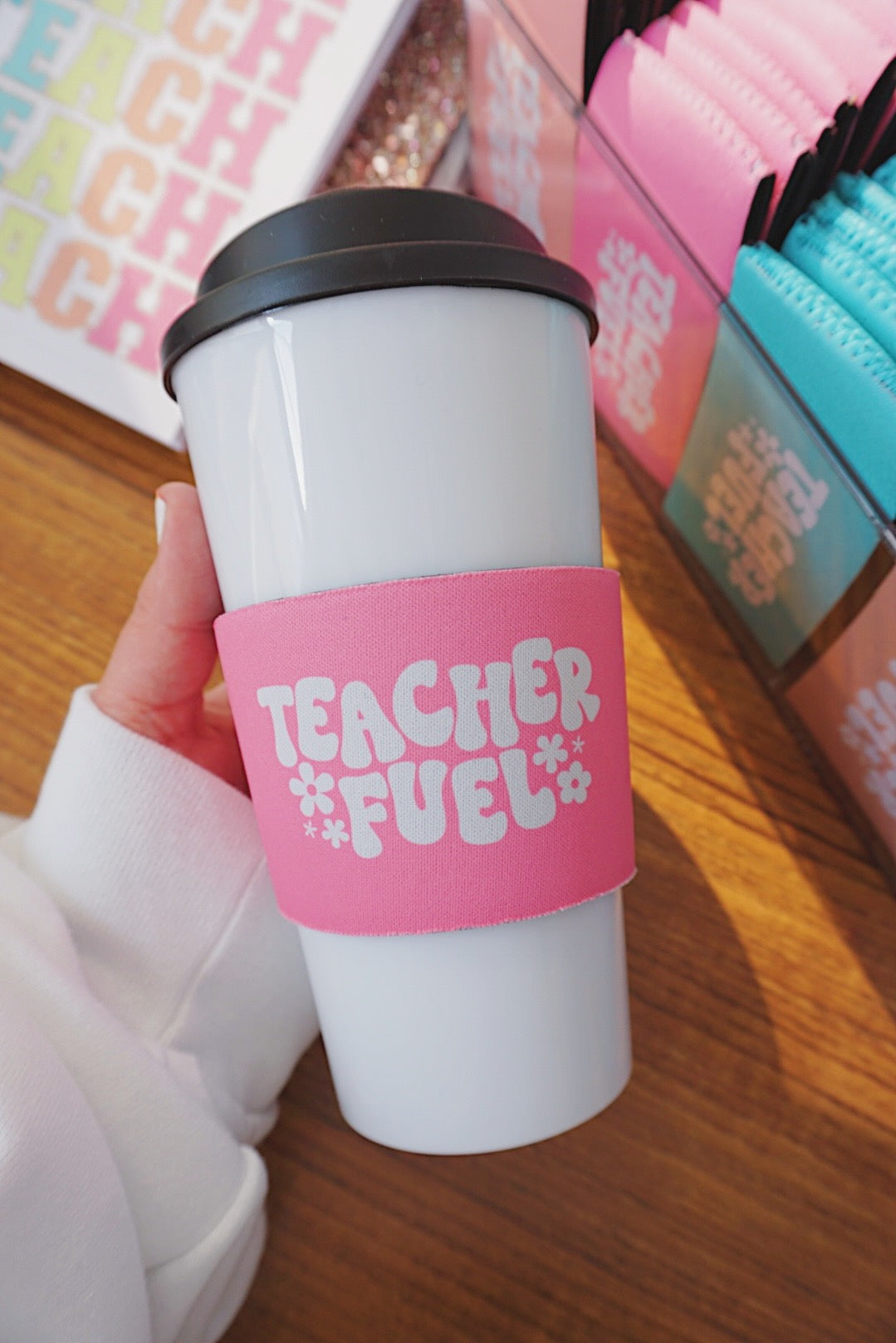 Teacher Fuel Coffee Sleeve | 5 Color Options