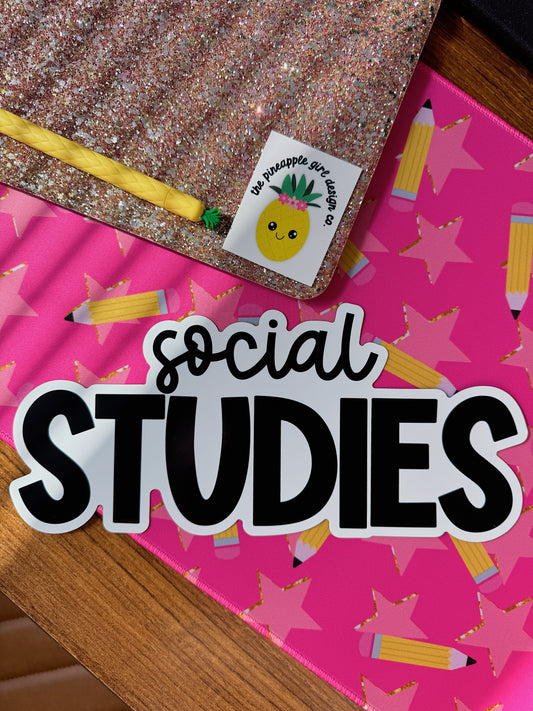 Content Area Magnet: Social Studies | Black & White