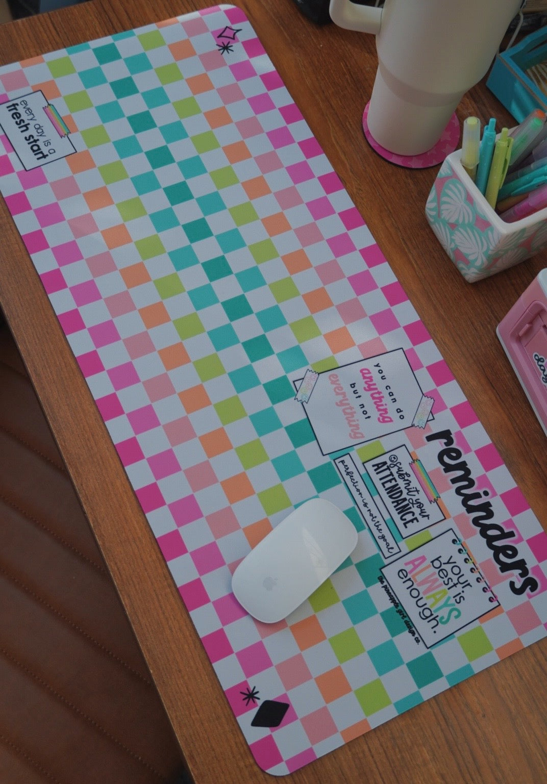 Reminders Desk Pad | Bright + Happy – The Pineapple Girl Design Co.