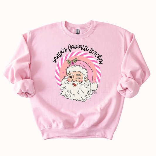 Santa's Favorite Teacher Sweatshirt