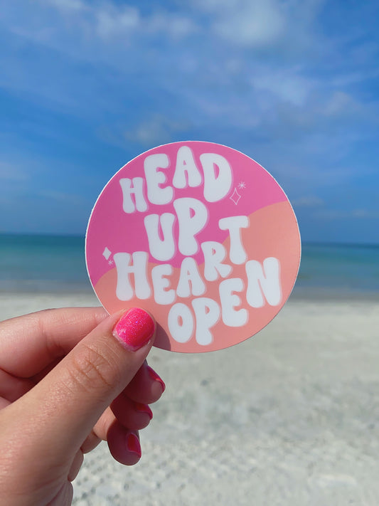 Head Up, Heart Open Sticker