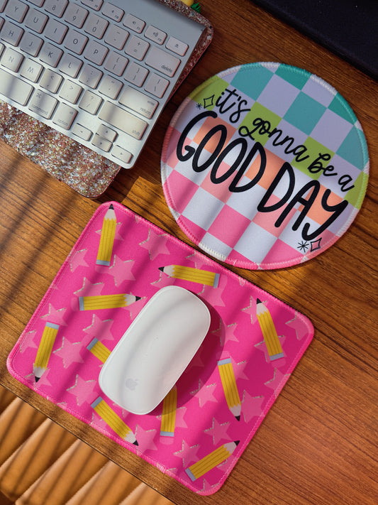 Pink Pencils Mouse Pad
