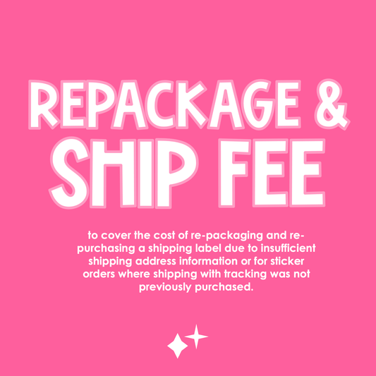 Re-Package & Re-Ship Fee