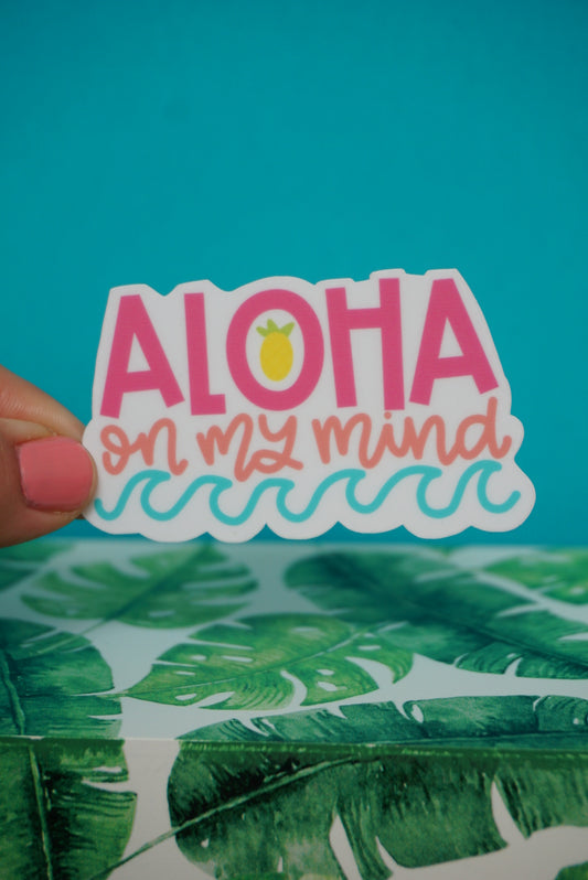 Aloha on my Mind Sticker