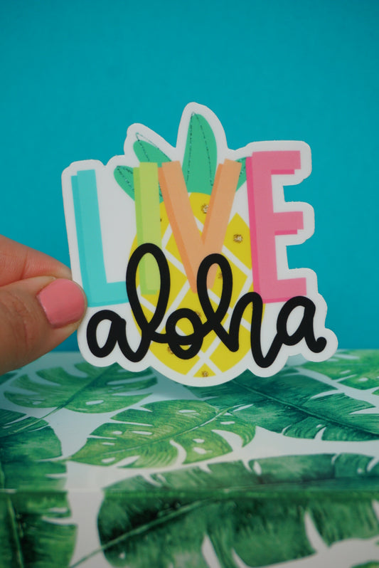 Live Aloha Sticker